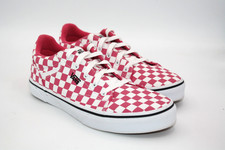 VANS Pink / White Checkerboard Lace Up Sneakers Missy Size 6