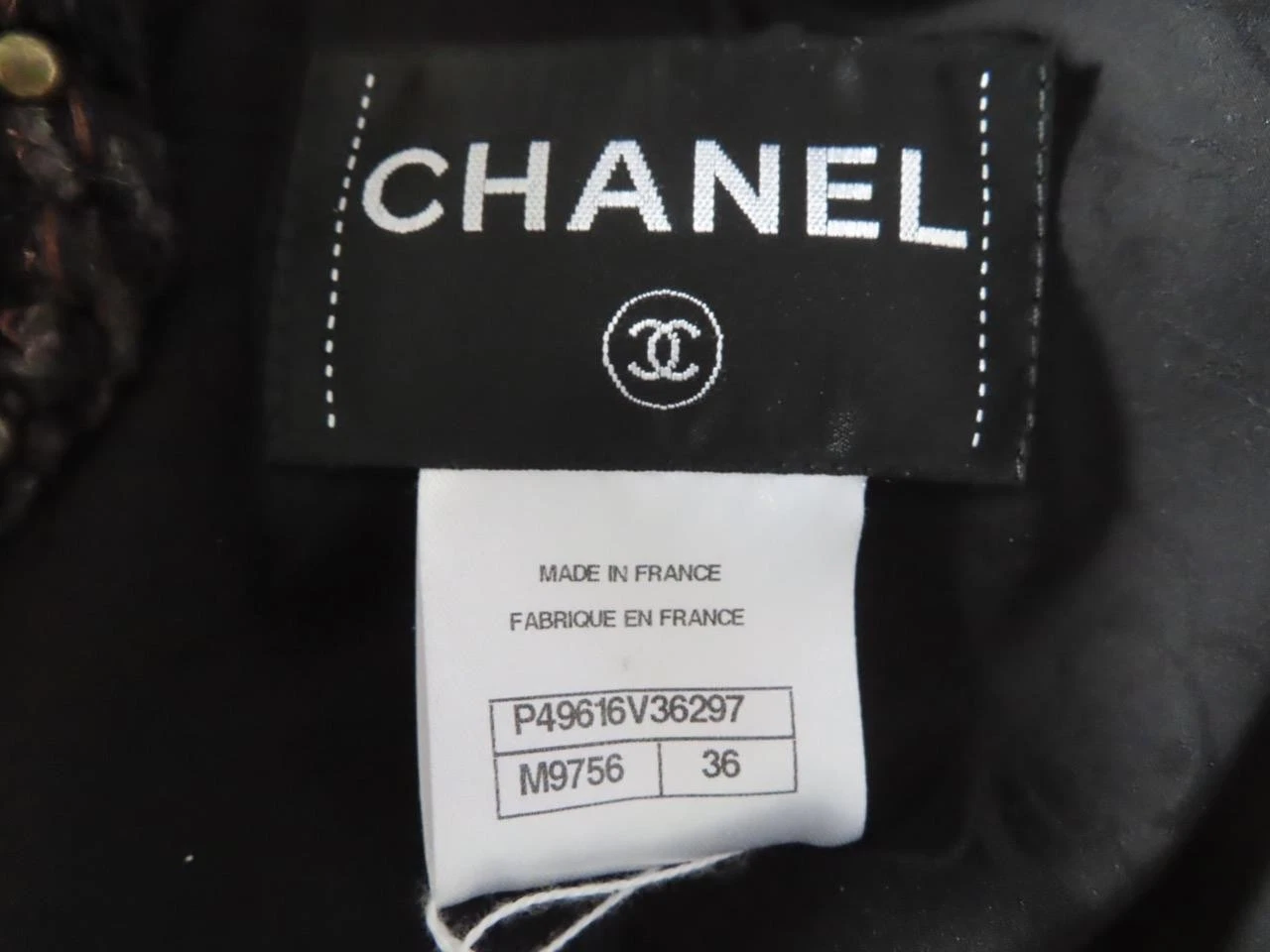 Blazer CHANEL in maglia Argyle marrone grigio nero F 36 US 4