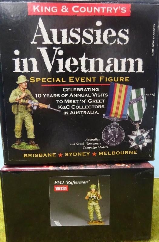 king &country  54mm VN031/131 Vietnam Aussie & "Rafterman" 2 figs 2018 MIBoop