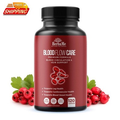 HerbaMe Herbal Supplement 120 Capsules with L-Arginine & Hawthorn Free Ship