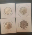 Lot Of 4 1950s Gem Proof Silver Washington Quarters Frosty Mirror Like Finish