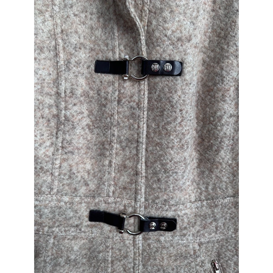 Precioso chaquetón Ivanka Trump beige tweed mezcla de lana Foto 3 de 4