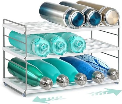 Flaschen Organizer verstellbar Flaschenhalter & Flaschenregal für Kühlschrank