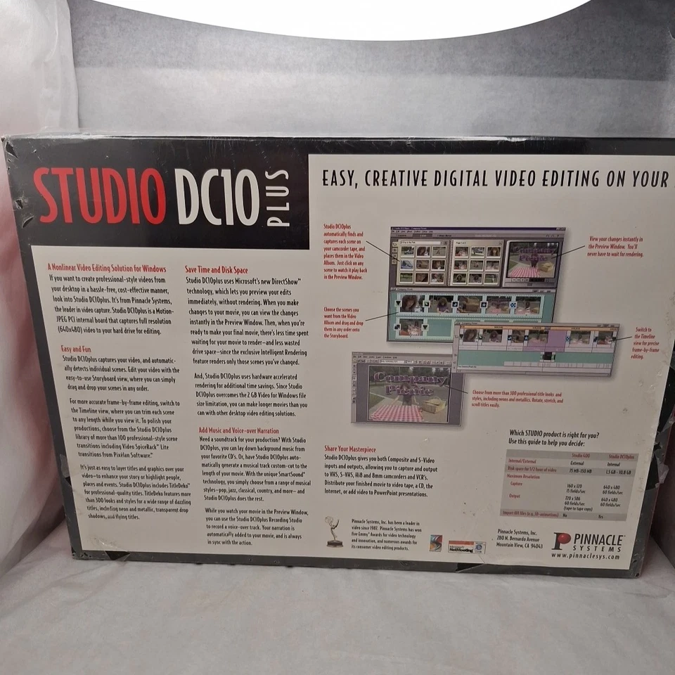 Pinnacle Studio DC10 Plus PC Video Editing Windows 98 Big Box Sealed - Image 2 of 4