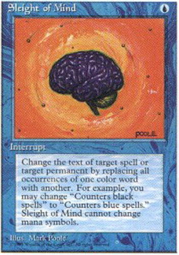 NM-Mint, English MTG Regular Sleight of Mind 4th Edition Magic the Gathering