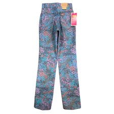 Lee Riders Girls 12 Vintage 90s Blue Floral Cotton Straight Leg Jeans