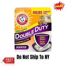 Arm Hammer Double Duty Clumping Cat Litter Advanced Odor Control 40 lb Box New