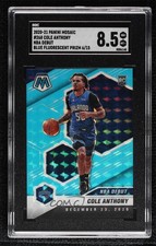 2020 Mosaic NBA Debut Fluorescent Blue Prizm 6/15 Cole Anthony #268 SGC 8.5 0gh1