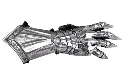 Medieval Nazgul Gloves, Set Steel Armor Gloves Set Gloves Costume Gauntlets Pair - Picture 4 of 6