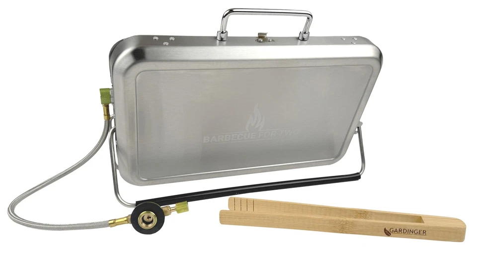 Klappbarer Campinggrill BBQ 42 für Gas oder Holzkohle, Koffergrill - GARDINGER - Bild 4 von 4