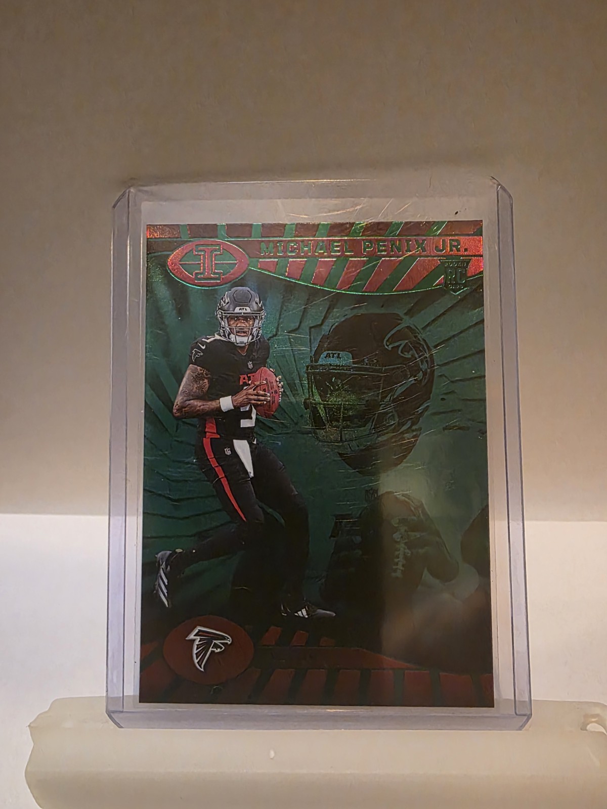 2024 Panini Illusions - Michael Penix Jr. #4 Trophy Collection Emerald (RC)