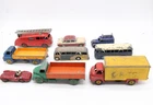 F x 9 Vintage Dinky Diecast Vehicles Including Big Bedford, Humber Hawk Etc