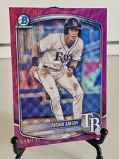 2025 Bowman - Chrome Prospects Aidan Smith #BCP-81 Fuchsia Wave Refractor...