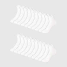 Hanes Boys' 20pk Ankle Socks - White M