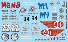 Gofer-Racing Old Dirt Track Racers Decal - Plastic Model Vehicle Decal - 1/24