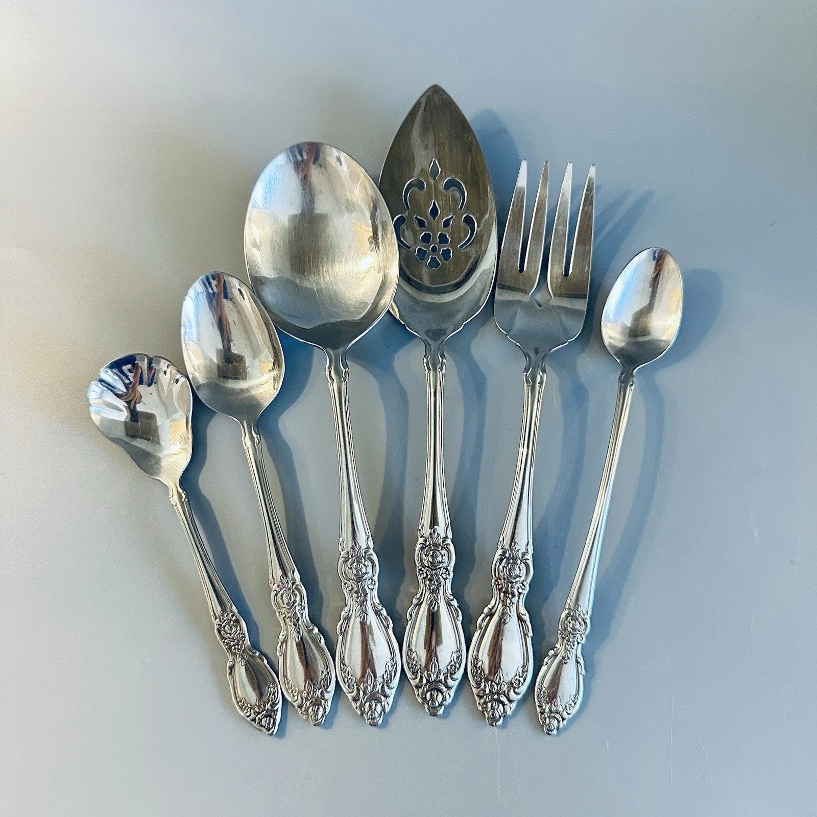 Oneida Plantation Serving Fork Casserole soup sugar Pie Stainless Flatware