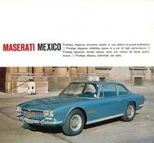 Maserati Mexico Vignale Brochure 1968/9