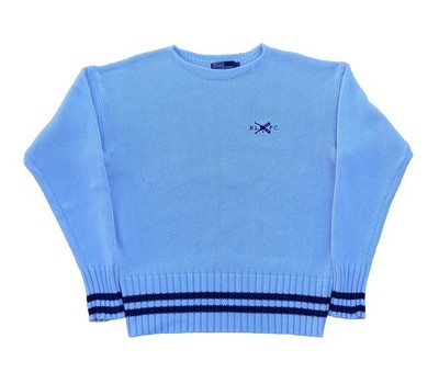 Vintage 90s Polo Ralph Lauren Cricket Sweater Men s XL Knit Crewneck White Navy