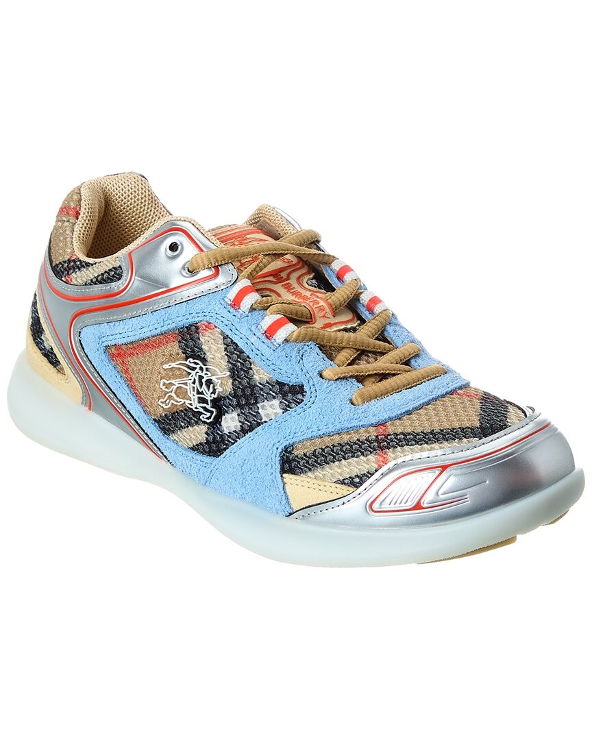 Burberry Check Mesh - Leather Sneaker Womens Brown 37 77290₽