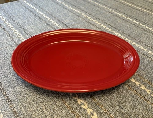 FIESTA WARE Vintage Homer Laughlin 13" Large Platter Scarlet Red
