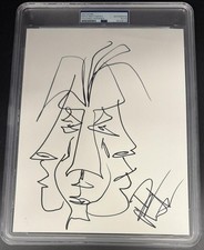 Dave Matthews Signed Autograph PSA/DNA Encapsulated Unique Original Art Sketch