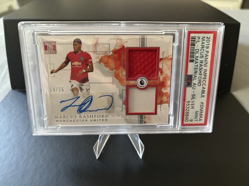 2019-20  Panini Impeccable Premier League - Marcus Rashford 19/25 Patch PSA 9