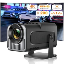 Mini Projector, HY320 Portable Projector, Support 4K 1080P with Dual-Band WIF...