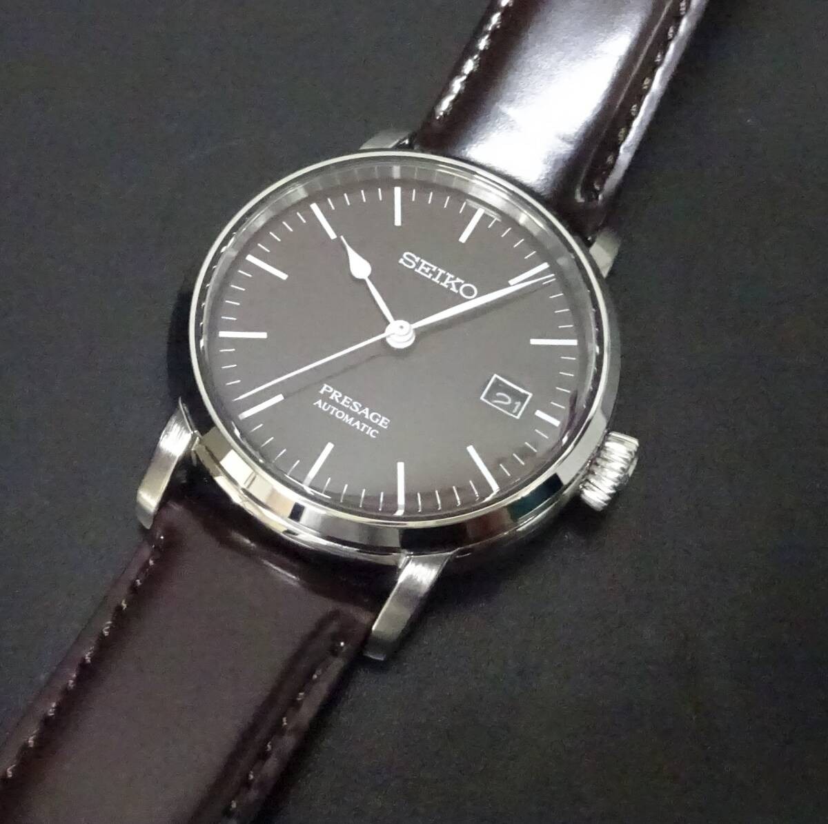 Seiko SARX067 Peleather Strap Enamel Dial Limited Edition