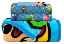 Super Mario Kids 46" x 60" Throw  Twin Sheet Set-AB08QBYCS567, W51095064827