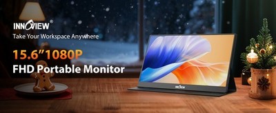 InnoView Portable Monitor, 15.6 Inch FHD 1080P IPS Display, HDMI, USB C