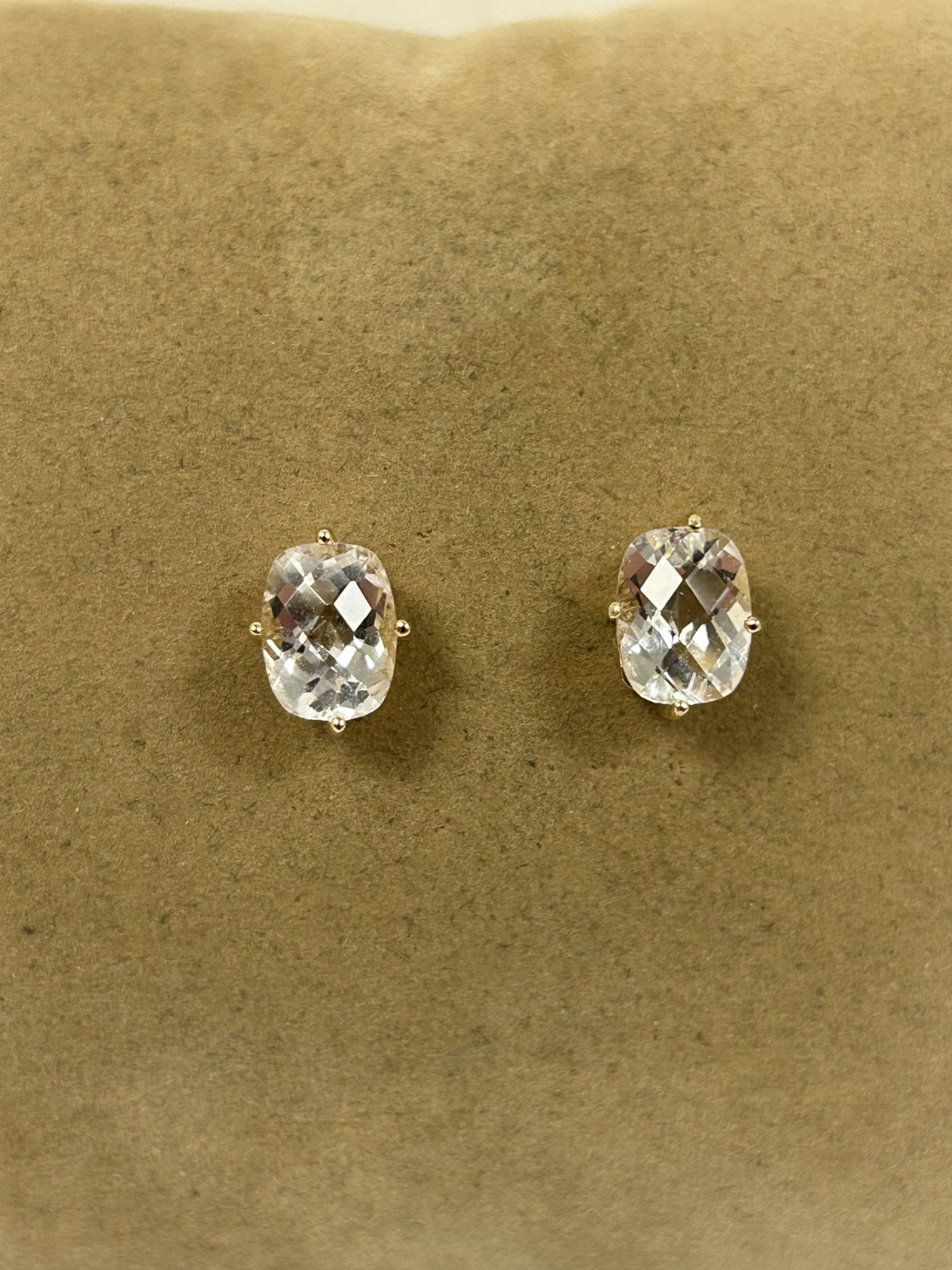 CHARMING 14K YELLOW GOLD RECTANGULAR CUSHION CZ S… - image 3