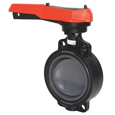 Georg Fischer 161567007 Butterfly Valve, Pvc, 6 In