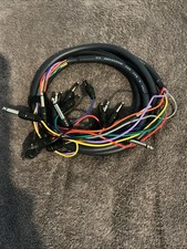 Mono Jack 3m 8 Way Loom With Colour Coded 1/4" (6.35mm) Jacks on Both Ends