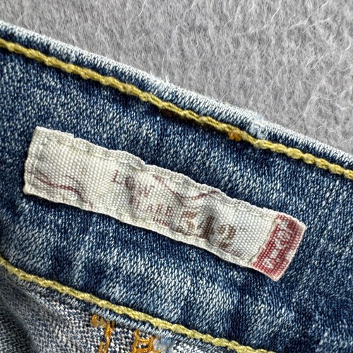 Levis Jeans Womens 14 (Fits 36x31) Blue Denim Low Rise Flare Vintage Y2K - Picture 21 of 23