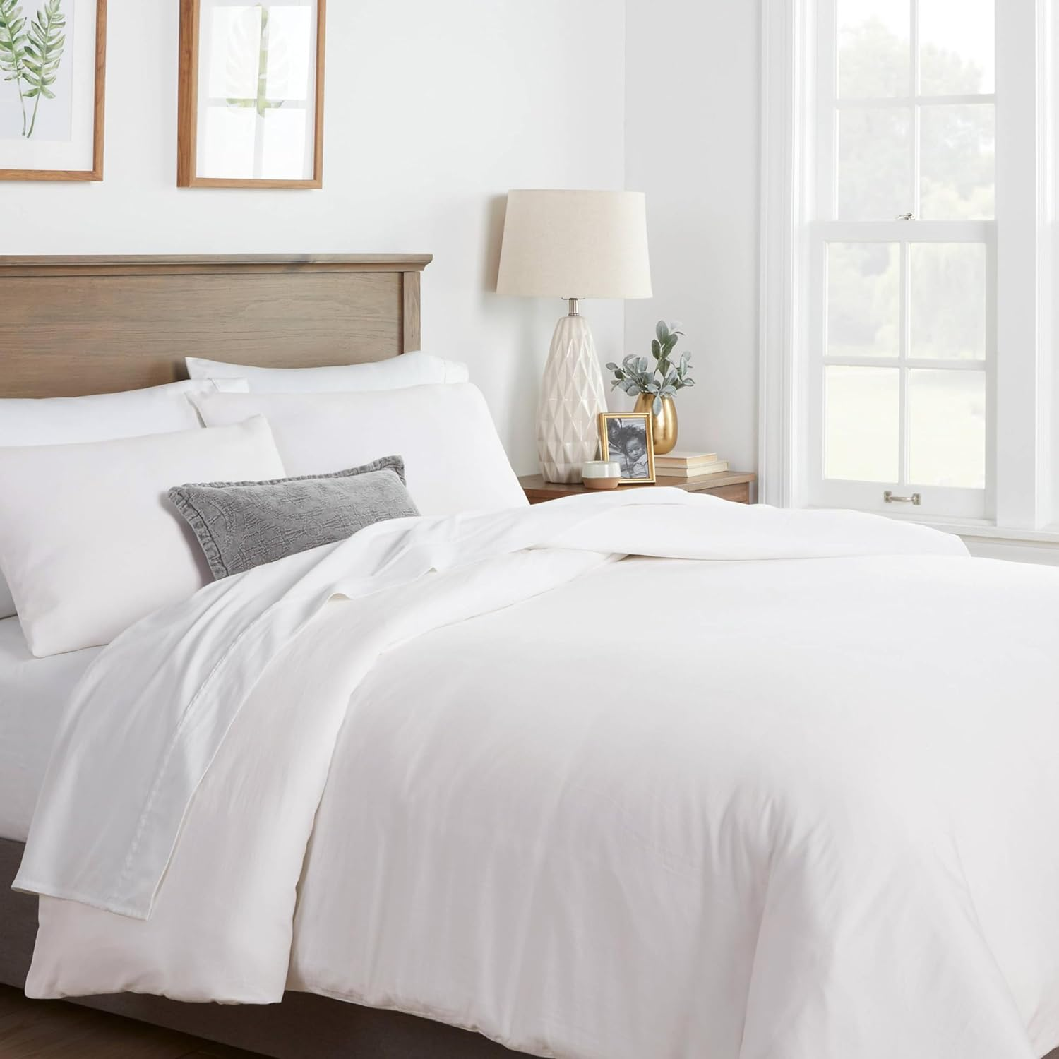 100% Egyptian Cotton Duvet Cover King/California King Size - 600 Thread Count 3