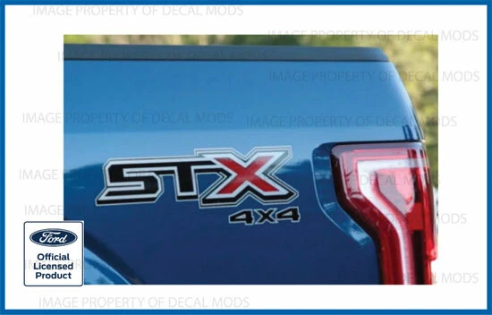 Juego de 2: 2015 - 2021 Ford F150 STX 4x4 calcomanías pegatinas lado cama gráficos FH2A1 Foto 3 de 3