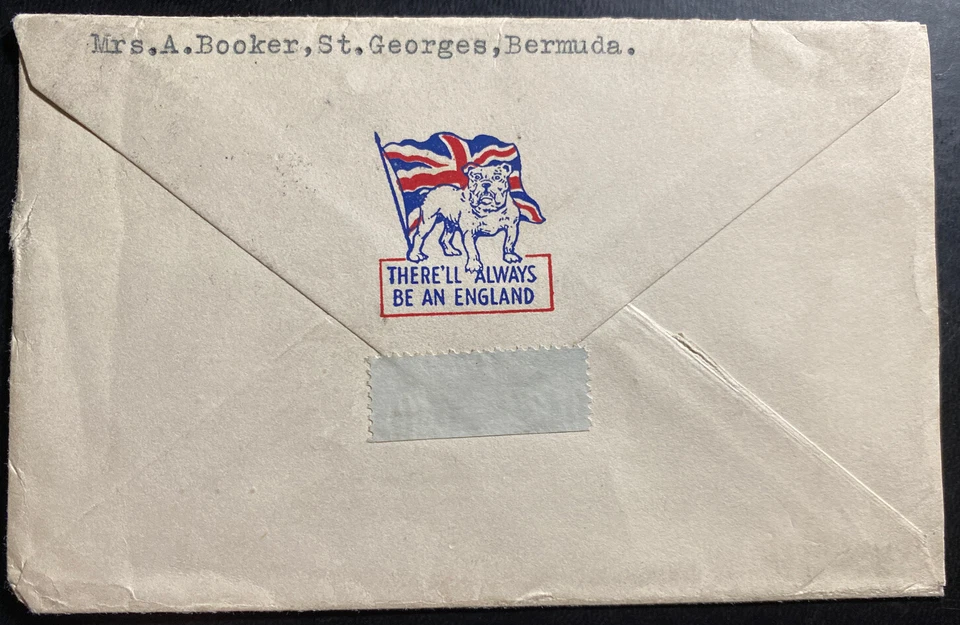 1942 St George Bermuda correo aéreo cubierta patriótica a Pittsburgh PA EE. UU. Foto 2 de 2