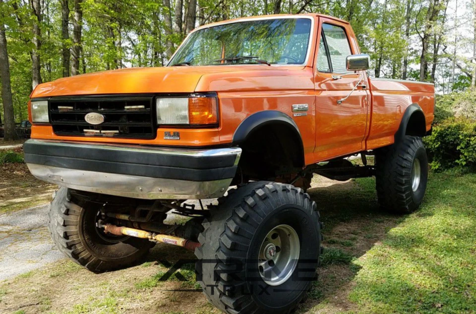 Juego completo de 4 llamaradas de guardabarros extendidas pintables negras 1987-1991 Ford F150 F250 F350 Foto 2 de 4