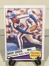 1985 Topps Baseball Card #3 Dwight Gooden New York Mets Record Breaker