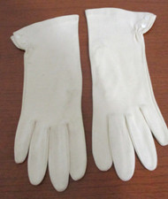 Vintage HANSEN'S GLOVES Beige SUPREME SUEDE Wrist Length GLOVES Women's 7.5