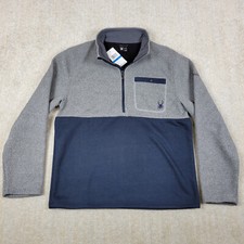 Spyder Men's Outbound Half-Zip Pullover Sweater Gray Black XL — listing 4