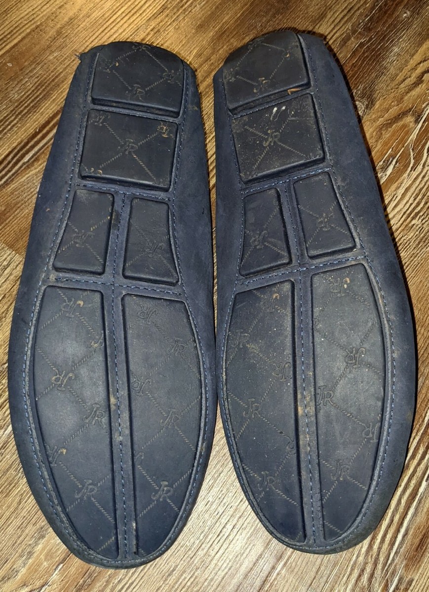 Jack Rogers Barrett mens blue suede slip on loafer size 9.5 