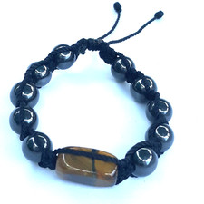 Protection Bracelet Tiger's Eye with Magnetic beads in Black