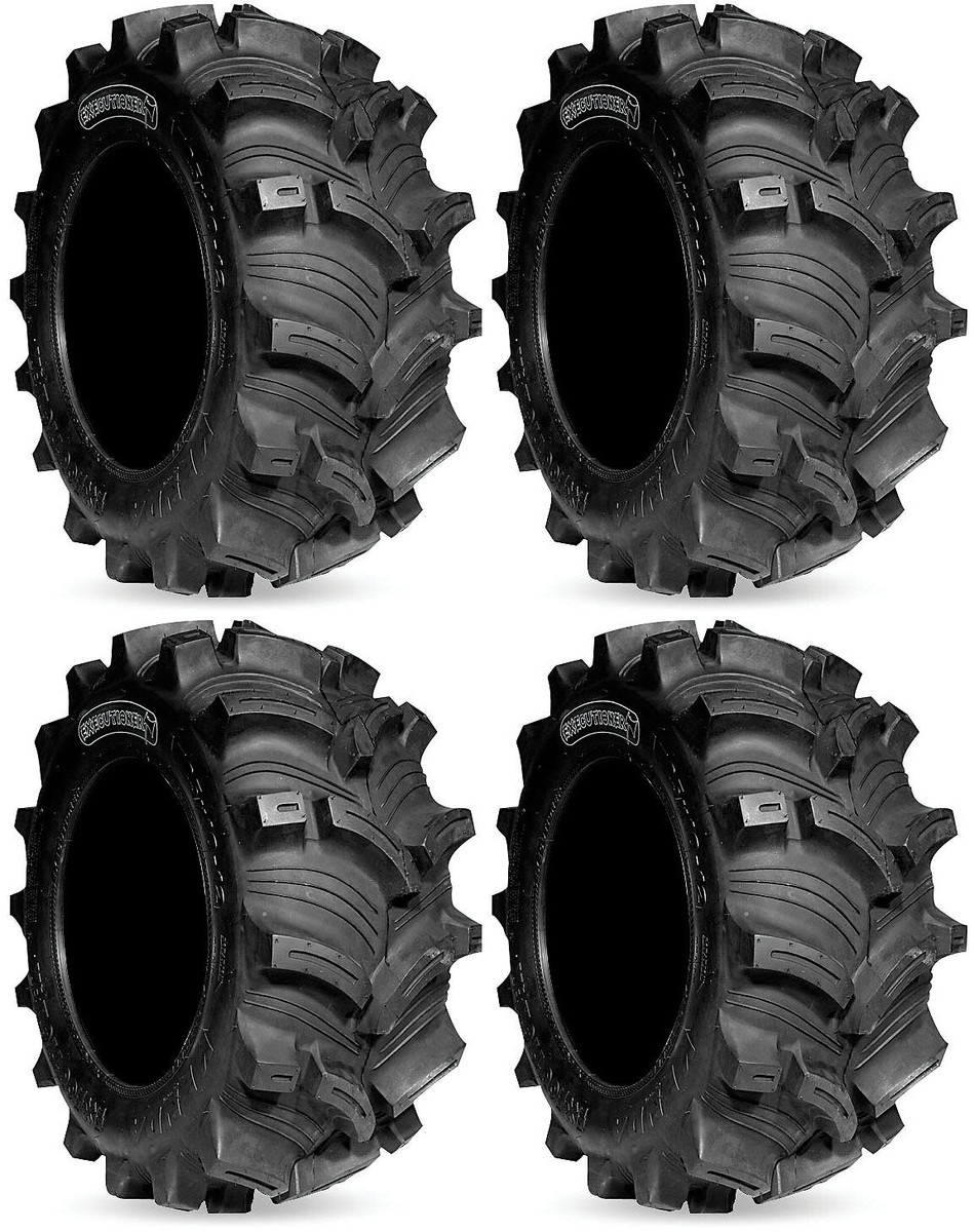Four 4 Kenda Executioner ATV Tires Set 2 Front 25x8-12 & 2 Rear