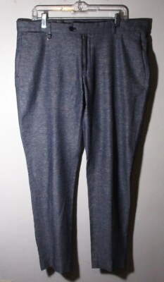 ANTONY MURATO Blue Linen ''Skinny Bryan'' Pants Size 38X32