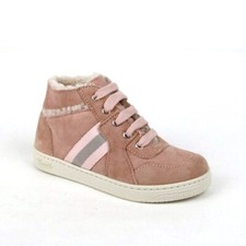 Gucci Kid's Powder Pink Suede Fur Lined Sneaker Gucci 25 / US 9 297473 6968