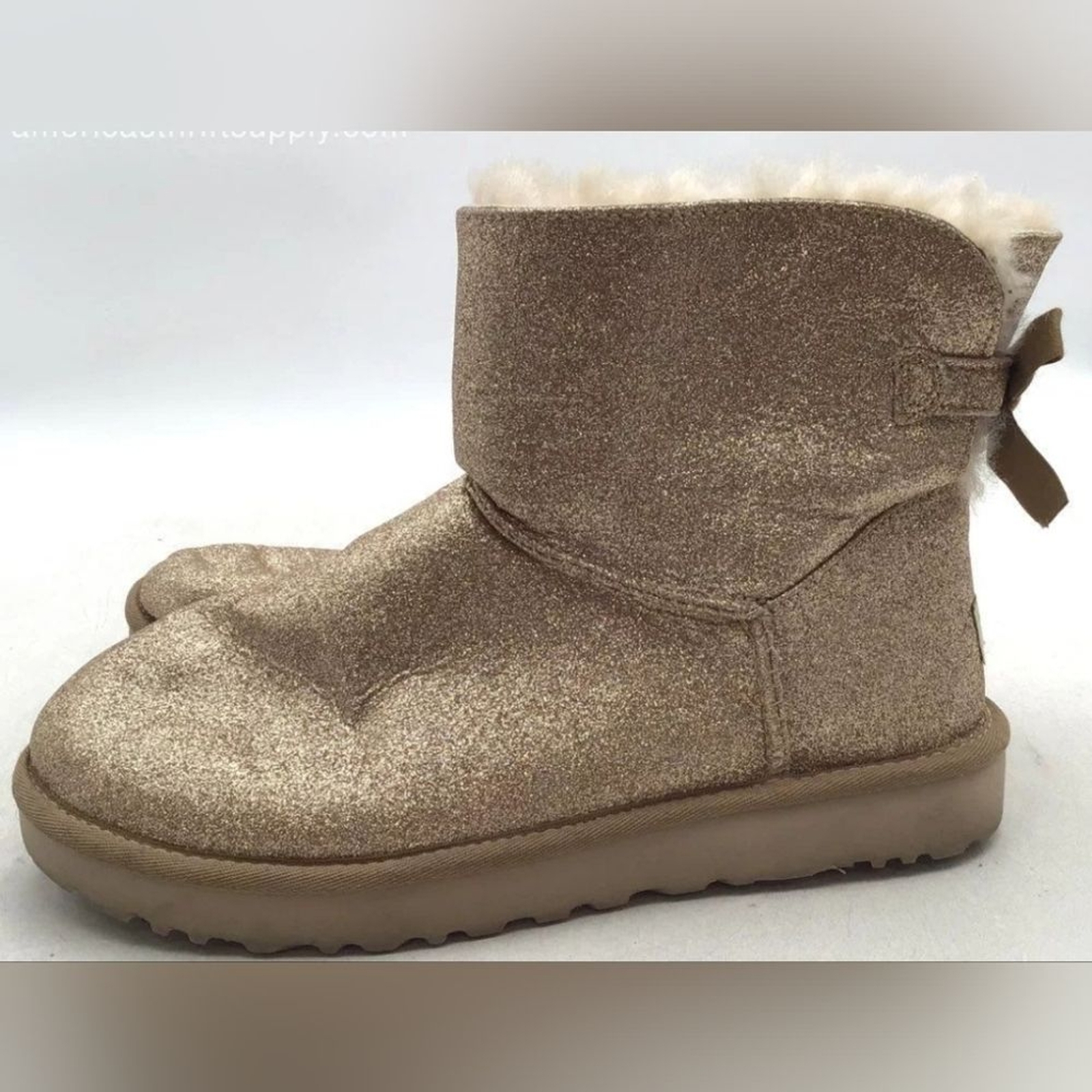 UGG Mini Bailey Bow Glitter Shearling Sheepskin W… - image 5