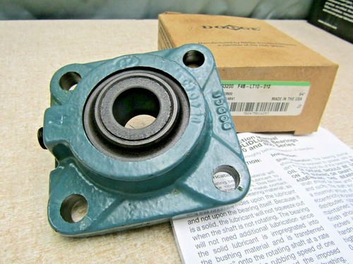 Dodge 033200 F4B-LT10-012 3/4" Plain Sleeve 4 Bolt Flange Mount Bearing - Picture 3 of 4