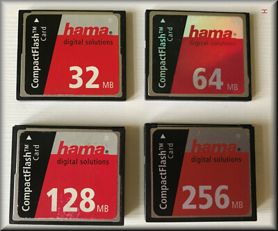 HAMA Compact Flash CF 16MB 32MB 48MB 64MB 128MB 192MB 256MB mit Schutzhülle