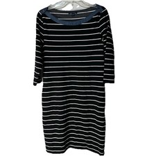 Tommy Hilfiger Dress Womens Large Striped Preppy Classic Nautical Yacht